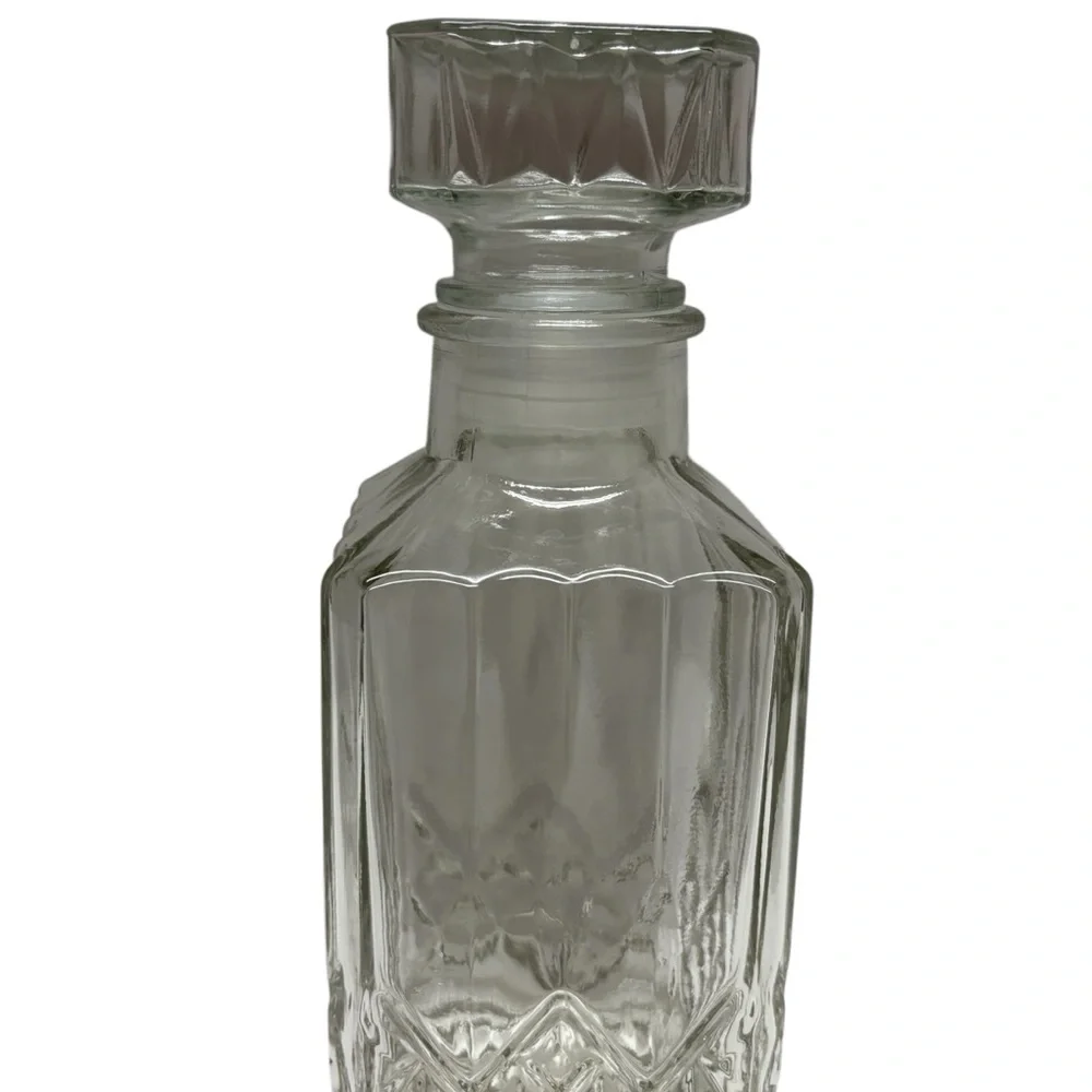 Vintage Bormioli Rocco Square Decanter With Square Topper